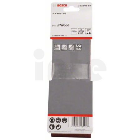 BOSCH 3dílná sada brusných pásů X440 2608606068