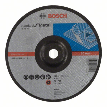 BOSCH Hrubovací kotouč profilovaný Standard for Metal 2608603184