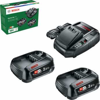 BOSCH Startovací sada Startovací sada 18 V 2× (2,5 Ah + AL 1830 CV) 1600A011LD
