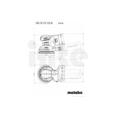 METABO SXA 18 LTX 125 BL Akumulátorová excentrická bruska 600146840