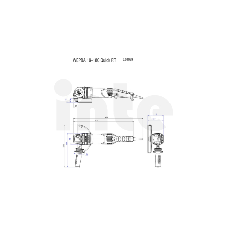 METABO WEPBA 19-180 Quick RT úhlová bruska 601099000