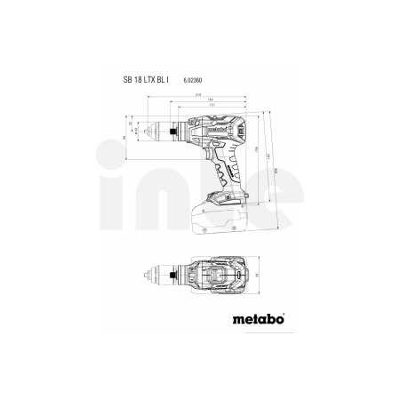 METABO SB 18 LTX BL I Akumulátorová příklepová vrtačka 602360840