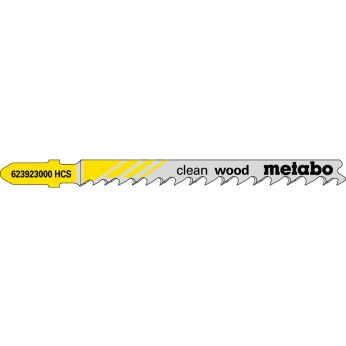 METABO 5 plátků pro přímočaré pily "clean wood" 74/ 4,0-5,2 mm, progresivní, HCS, s ponorným hrotem 623923000