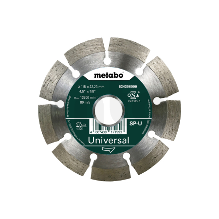 METABO Diamantový řezný kotouč 115x22,23 mm, SP-U, Univerzální „SP“, Blister 624295000