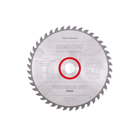 METABO Pilový kotouč "precision cut wood - professional", 250x2,8/1,8x30, Z42 WZ 15° 628046000