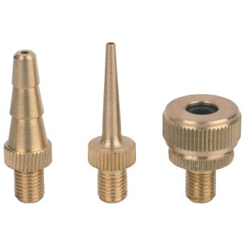 METABO Sada ventilů, 3dílná, obsahuje adaptér ventilu jízdního kola, jehlu k nafukování míčů, adaptér na vzduchovou matraci 0901