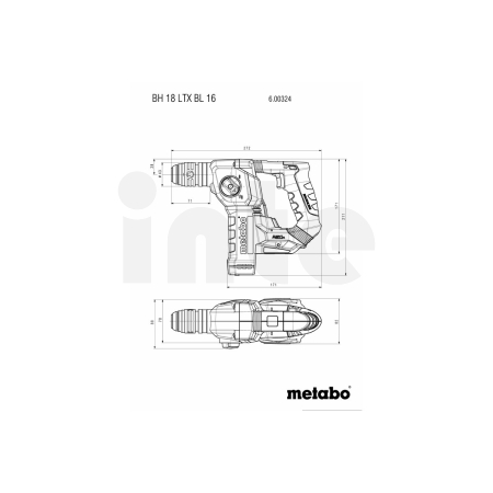 METABO BH 18 LTX BL 16 akumulátorové kladivo 600324850