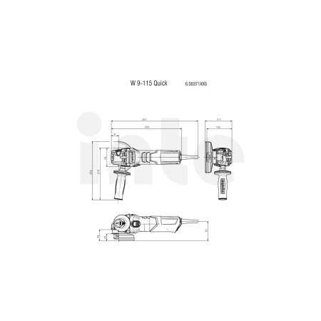 METABO W 9-115 Quick úhlová bruska 600371000