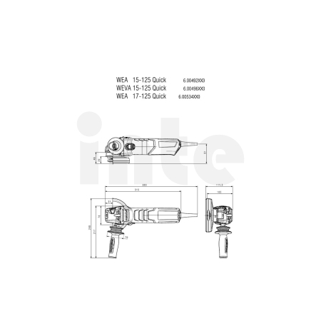 METABO WE 17-125 Quick úhlová bruska 600515000