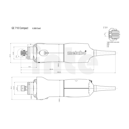 METABO GE 710 Compact přímá bruska 600615000