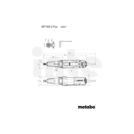 METABO GEP 950 G Plus přímá bruska 600627000