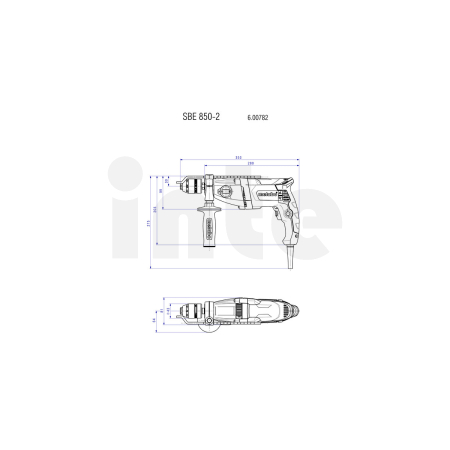 METABO SBE 850-2 příklepová vrtačka 600782500
