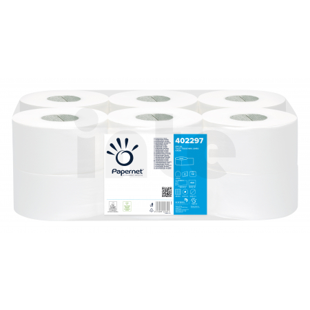 PAPERNET - Bílý toaletní papír JUMBO SPECIAL 19, 2 vrstvý, 459 útržků, role, 140 m, 1 balení - 402297