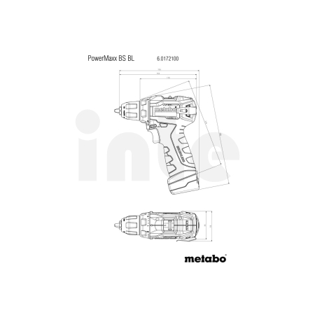 METABO PowerMaxx BS BL akumulátorový vrtací šroubovák 601721500