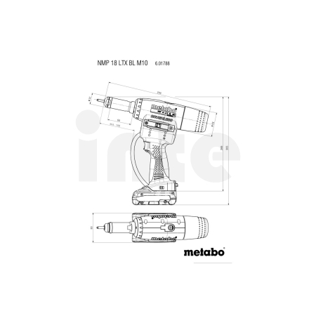 METABO NMP 18 LTX BL M10 Akumulátorová nýtovaní pistole na nýtovací matice 601788800