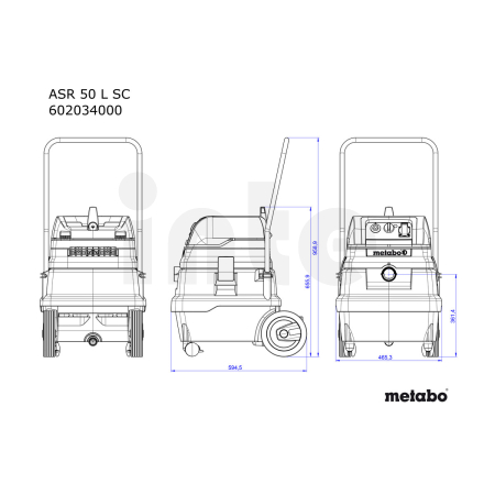 METABO ASR 50 L SC mnohoúčelový vysavač 602034000