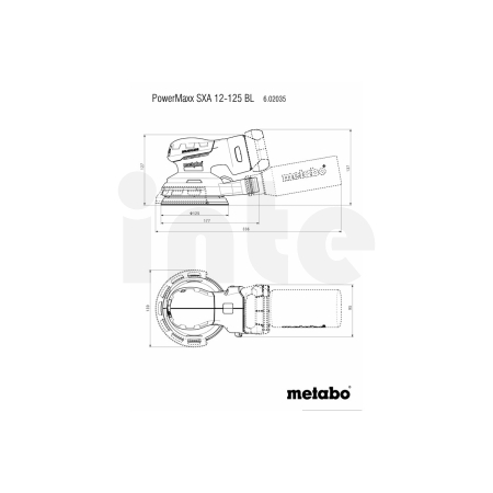 METABO PowerMaxx SXA 12-125 BL Akumulátorová excentrická bruska 602035850