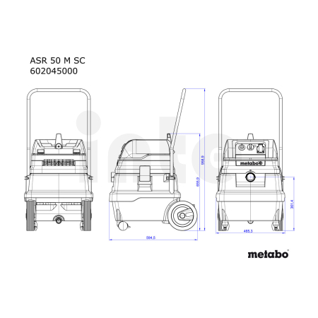 METABO ASR 50 M SC mnohoúčelový vysavač 602045000