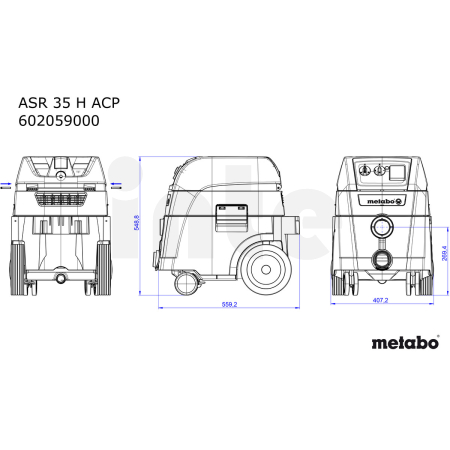 METABO ASR 35 H ACP mnohoúčelový vysavač 602059000