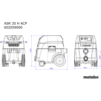 METABO ASR 35 H ACP mnohoúčelový vysavač 602059000