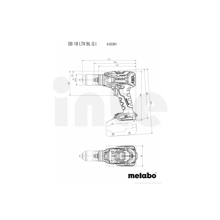 METABO SB 18 LTX BL Q I Akumulátorová příklepová vrtačka 602361840