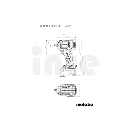 METABO SSW 18 LTX 300 BL akumulátorový rázový utahovák 602395800