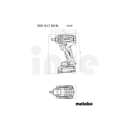 METABO SSW 18 LT 300 BL akumulátorový rázový utahovák 602398840