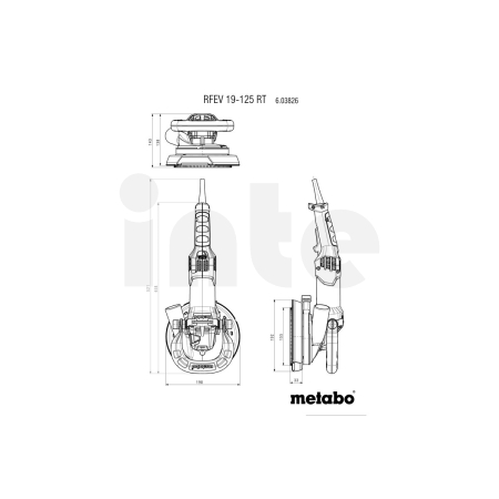METABO RFEV 19-125 RT renovační fréza 603826710