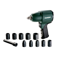 METABO DSSW 360 Set 1/2" pneumatický rázový utahovák 604118500