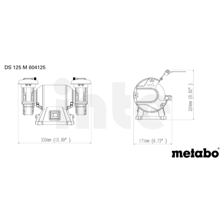 METABO DS 125 M dvoukotoučová bruska 604125000