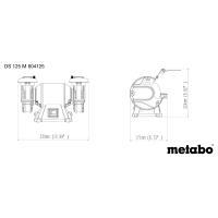 METABO DS 125 M dvoukotoučová bruska 604125000