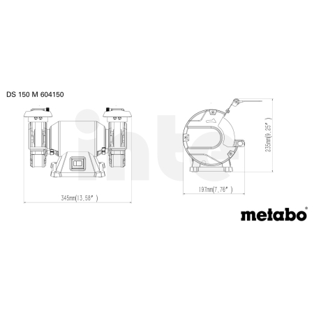 METABO DS 150 M dvoukotoučová bruska 604150000