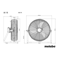 METABO AV 18 akumulátorový ventilátor 606176850