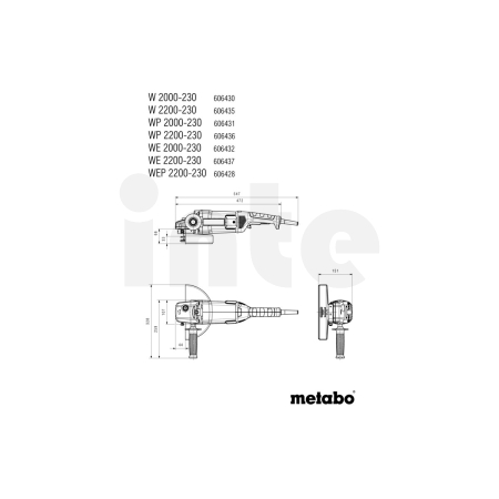 METABO WP 2000-230 úhlová bruska 606431000