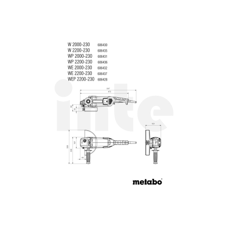 METABO WE 2000-230 úhlová bruska 606432000