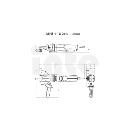 METABO WEPBF 15-150 Quick úhlová bruska s plochou hlavou 613085000