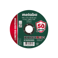 METABO Limitovaná edice 115 x 1,0 x 22,23 mm, Inox, řezný kotouč, přímé provedení 616262000