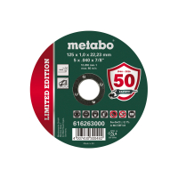 METABO Limitovaná edice 125 x 1,0 x 22,23 mm, Inox, řezný kotouč, přímé provedení 616263000