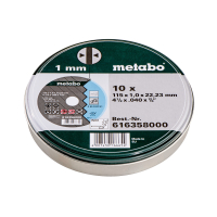 METABO Sada=10xřezný kotouč SP 115x1,0x22,23 Inox, TF 41, v plechovce 616358000