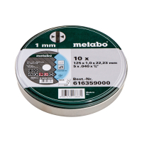 METABO Sada=10xřezný kotouč SP 125x1,0x22,23 Inox, TF 41, v plechovce 616359000