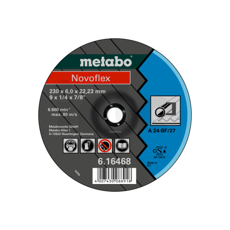 METABO Novoflex 115x6,0x22,23 ocel, hrubovací kotouč, zahnuté provedení 616460000