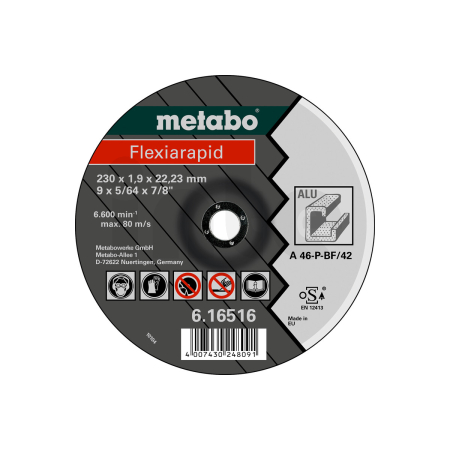 METABO Flexiarapid 115 x 1,0 x 22,23 mm, hliník, řezný kotouč, tvar 41 616512000