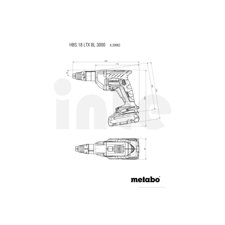 METABO HBS 18 LTX BL 3000 akumulátorový šroubovák na sádrokarton 620062500