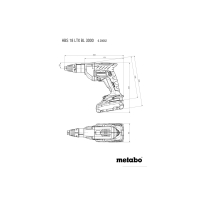 METABO HBS 18 LTX BL 3000 akumulátorový šroubovák na sádrokarton 620062500