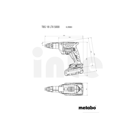 METABO TBS 18 LTX BL 5000 akumulátorový šroubovák na sádrokarton 620063500