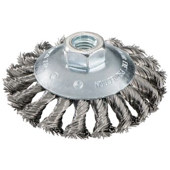 METABO Kulatý kartáč 100x0,5x10 mm/ M 14, ocelový drát zkroucený, zahnuté provedení, síla drátu 0,50 mm 623803000