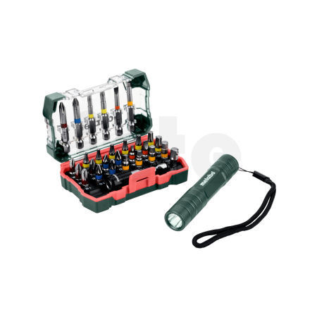 METABO Box s bity SP, 29dílný + Mini Flash light 626721000