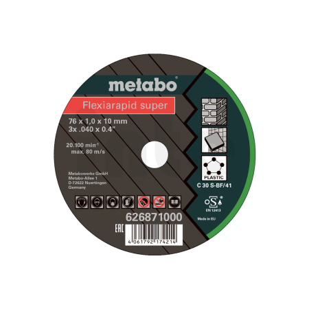 METABO 5 Flexiarapid Super 76x1,0x10,0 mm Univerzální 626871000