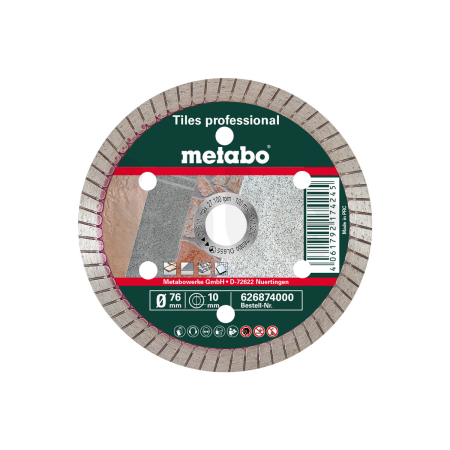 METABO Diamantový řezný kotouč, 76x10,0 mm, „TP“, na dlaždice „profesionální“ 626874000