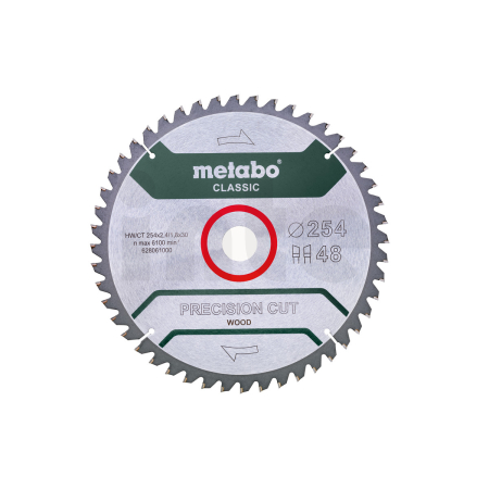 METABO Pilový kotouč "precision cut wood - classic", 254x2,4/1,8x30, Z48 WZ 5°neg. 628061000